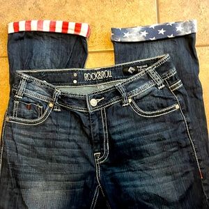 Rock & Roll Cowgirl  jeans American 🇺🇸 flag